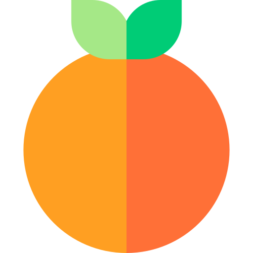 mandarine Basic Straight Flat Icône
