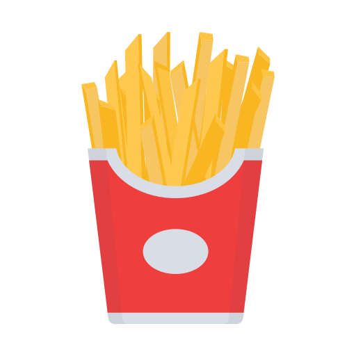 French fries Dinosoft Flat icon