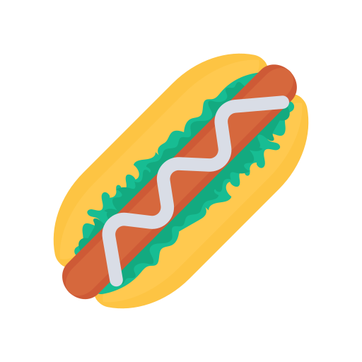 hotdog Dinosoft Flat icoon