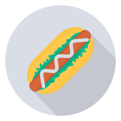 hot dog Dinosoft Circular icono