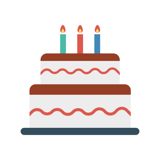 torta di compleanno Dinosoft Flat icona