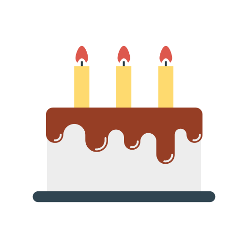 Torta de cumpleaños Dinosoft Flat icono