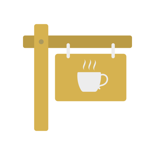 Coffee shop Dinosoft Flat icon