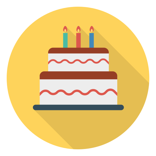 Torta de cumpleaños Dinosoft Circular icono