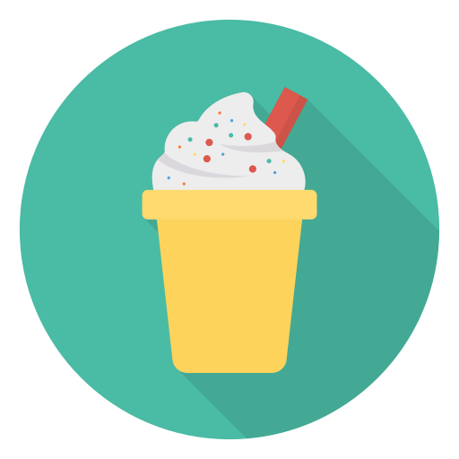 Ice cream cup Dinosoft Circular icon