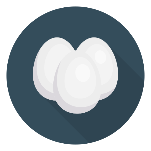 Boiled egg Dinosoft Circular icon