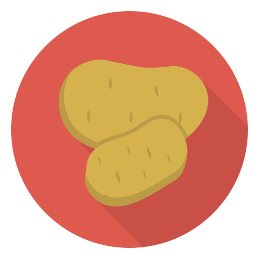 Batatas Dinosoft Circular Ícone