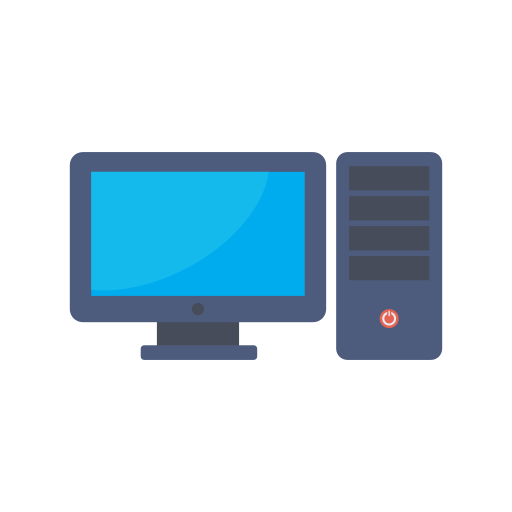 Computador pessoal Dinosoft Flat Ícone