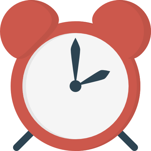 Alarm clock Pixel Perfect Flat icon