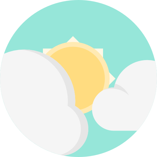 Cloudy Pixel Perfect Flat icon
