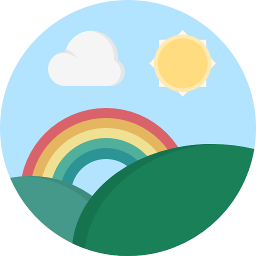 arco iris Pixel Perfect Flat icono