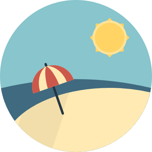 Лето Pixel Perfect Flat иконка
