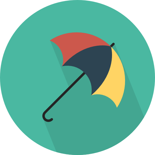 paraguas Pixel Perfect Flat icono