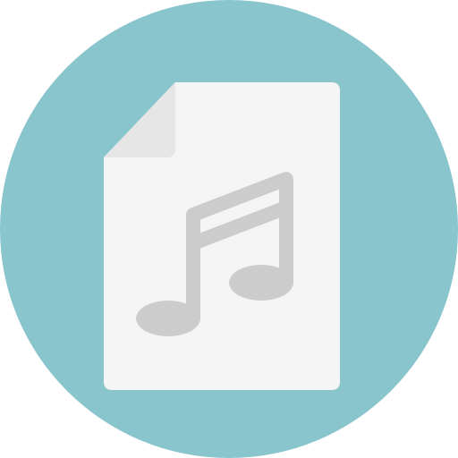 archivo de música Pixel Perfect Flat icono