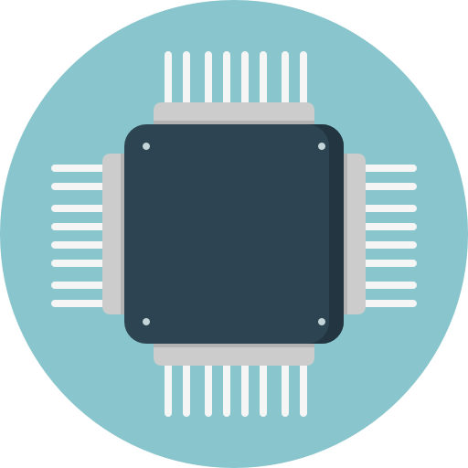 mikroczip Pixel Perfect Flat ikona