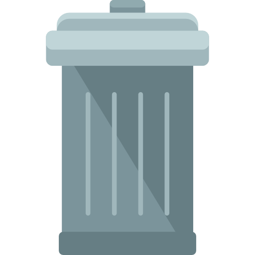 basura Roundicons Flat icono