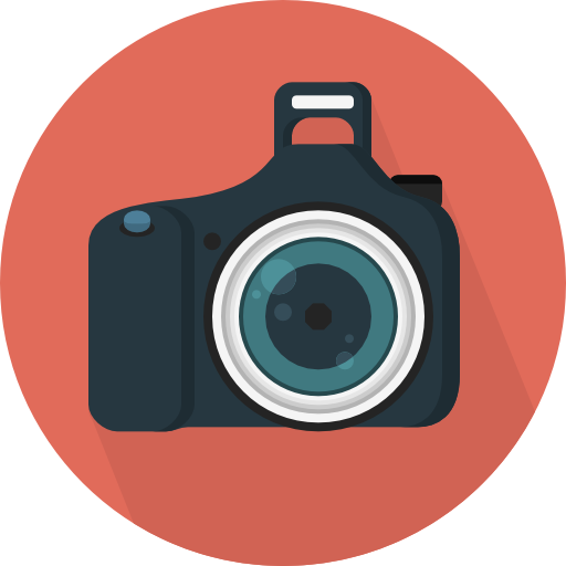 digitale camera Pixel Perfect Flat icoon
