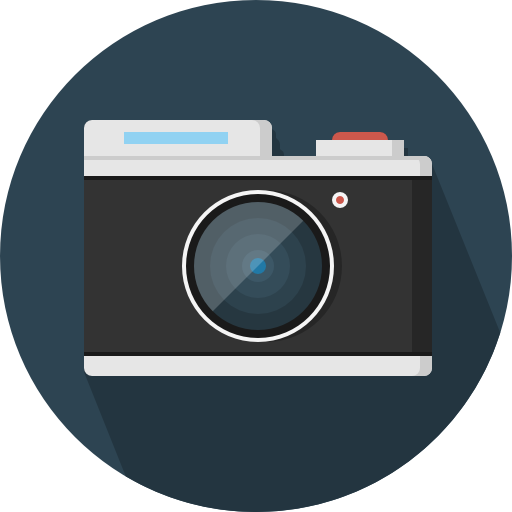cámara fotográfica Pixel Perfect Flat icono