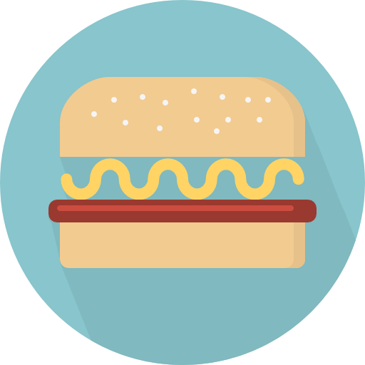 Гамбургер Pixel Perfect Flat иконка