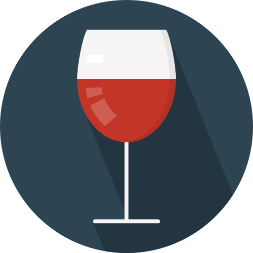 Wine glass Pixel Perfect Flat icon