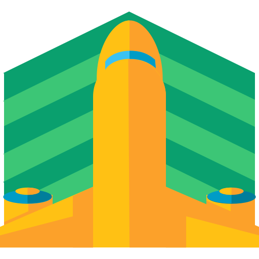 avión Roundicons Flat icono