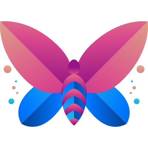 mariposa Roundicons Flat icono