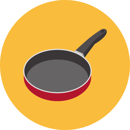 Frying pan Roundicons Circle flat icon