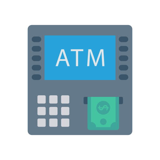 geldautomaat Dinosoft Flat icoon