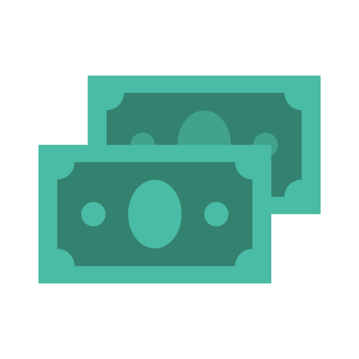 dinero en efectivo Dinosoft Flat icono