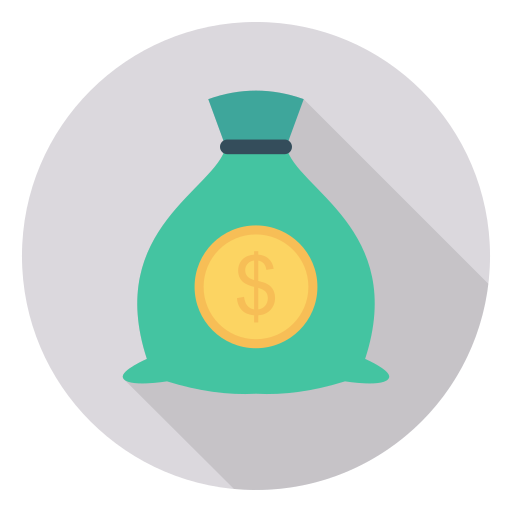 Money bag Dinosoft Circular icon