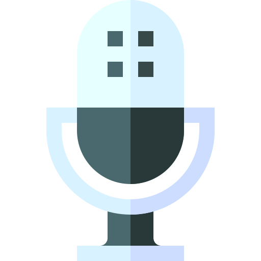 mikrofon Basic Straight Flat icon