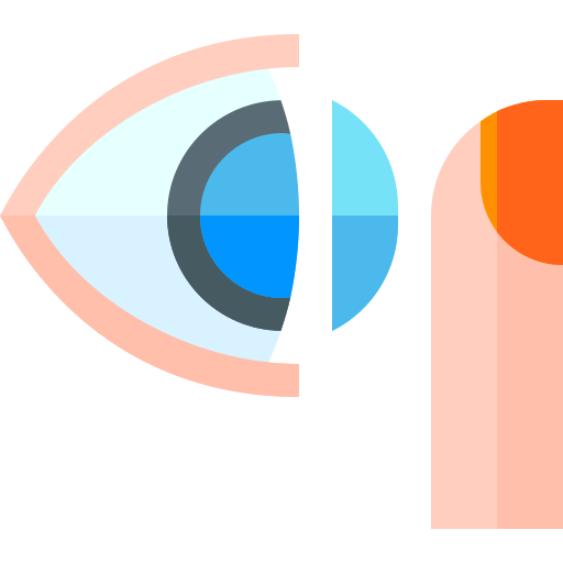 Contact lens Basic Straight Flat icon