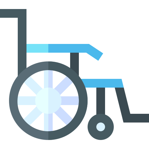 Cadeira de rodas Basic Straight Flat Ícone