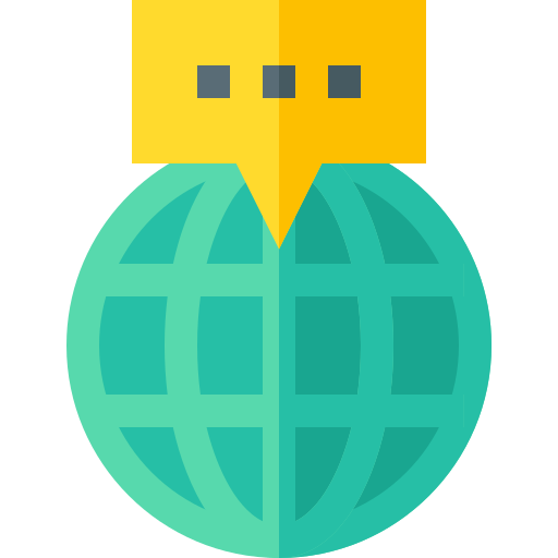 世界地図 Basic Straight Flat icon