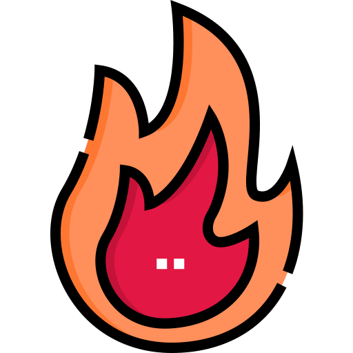 Fire Detailed Straight Lineal color icon