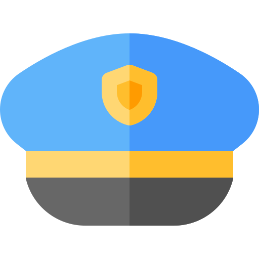 Police hat Basic Rounded Flat icon