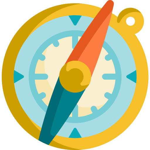 kompas Detailed Flat Circular Flat ikona