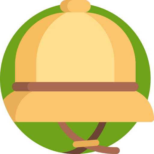 cappello da esploratore Detailed Flat Circular Flat icona