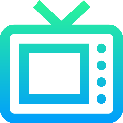 古いテレビ Super Basic Straight Gradient icon