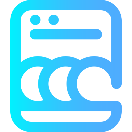 Dishwasher Super Basic Omission Gradient icon