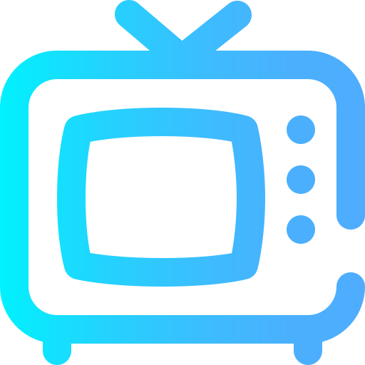 Old tv Super Basic Omission Gradient icon