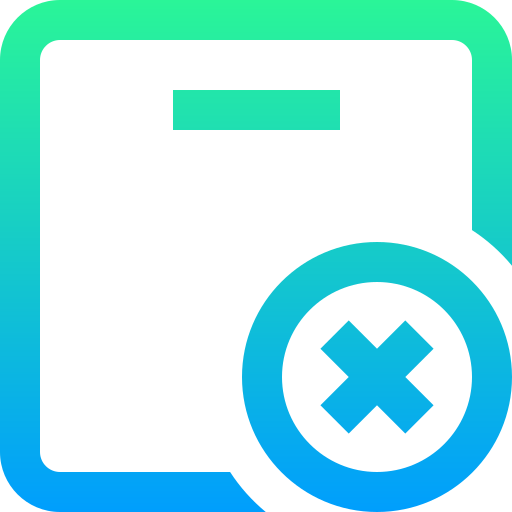 Delete package Super Basic Straight Gradient icon