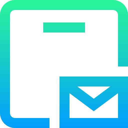 Postal delivery Super Basic Straight Gradient icon