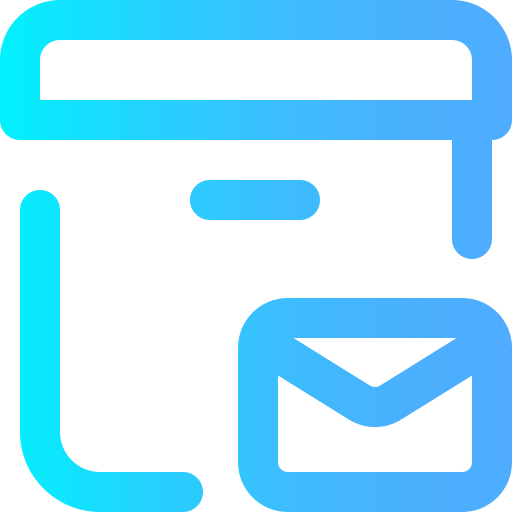 Postal delivery Super Basic Omission Gradient icon