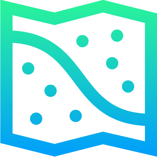 mappa spaziale Super Basic Straight Gradient icona