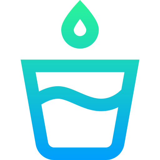 El agua potable Super Basic Straight Gradient icono