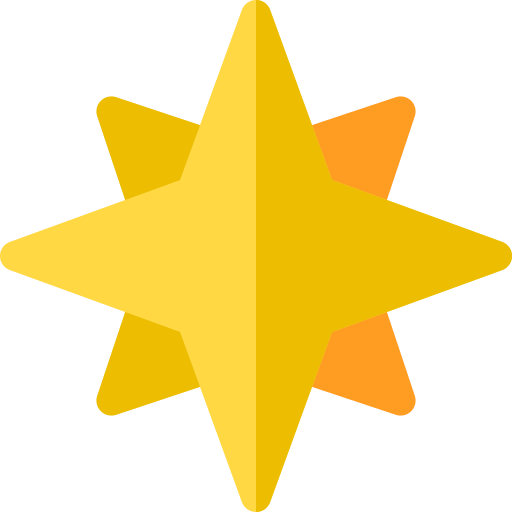 Vientos estrella Basic Rounded Flat icono
