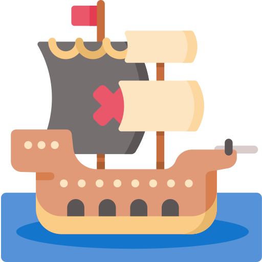piratenschip Special Flat icoon