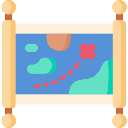 Mapa del tesoro Special Flat icono