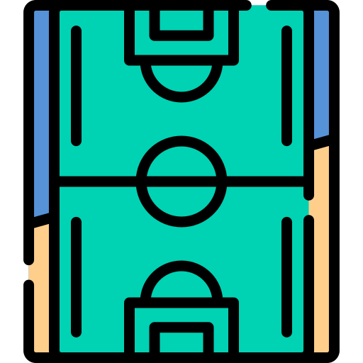 Soccer field Special Lineal color icon